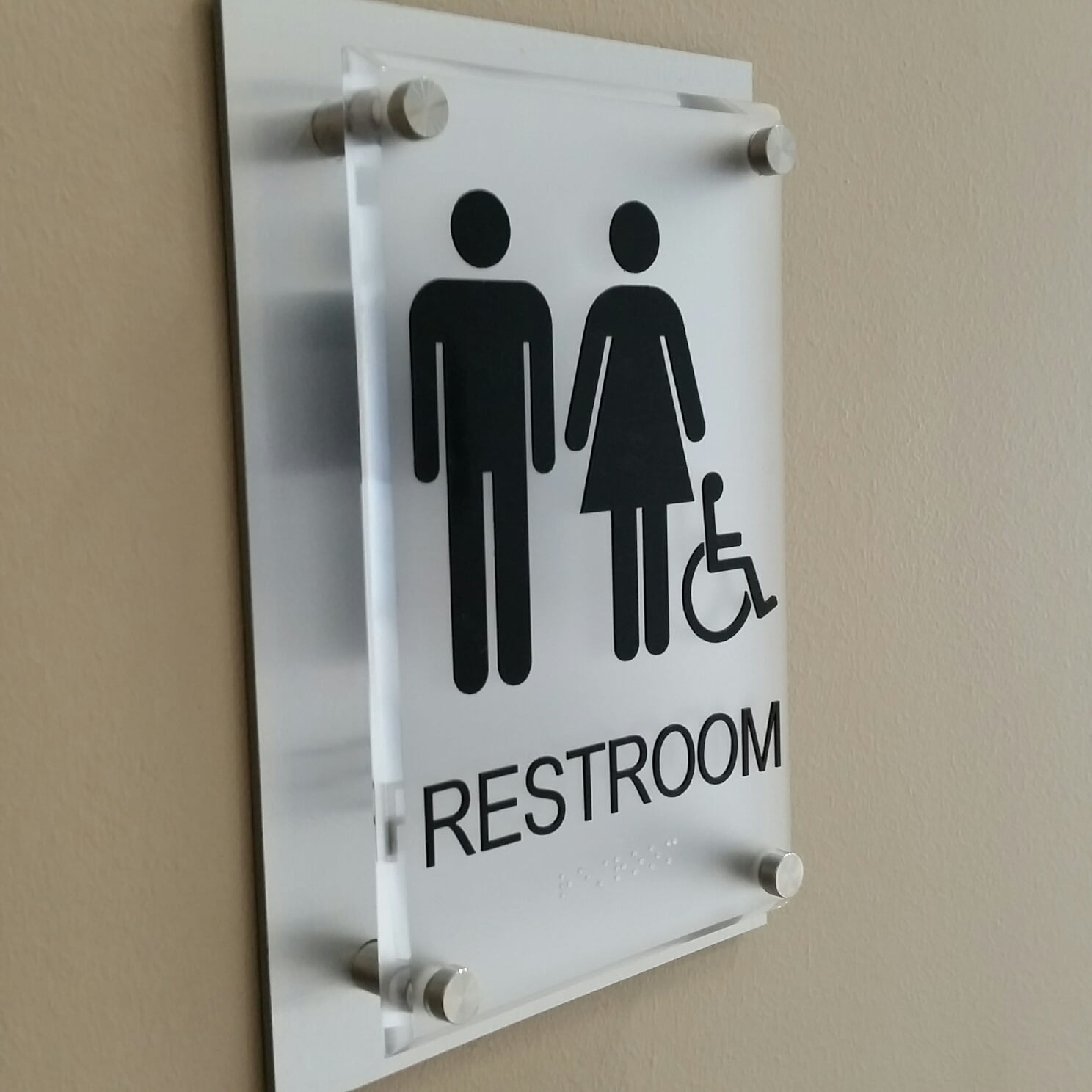 ADA-Compliant Acrylic Restroom Sign
