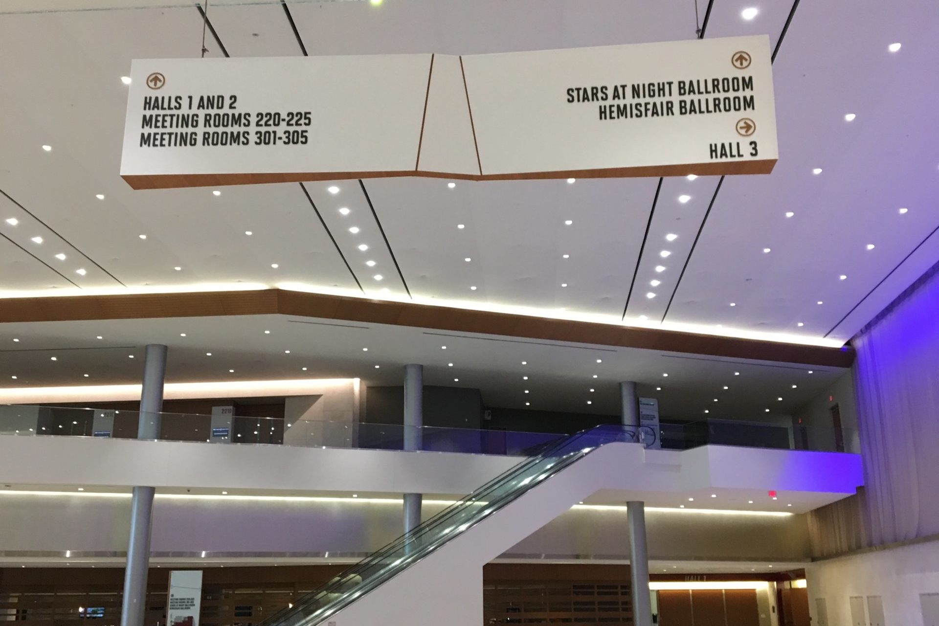 Hanging Signage in Henry B. Gonzalez Convention Center