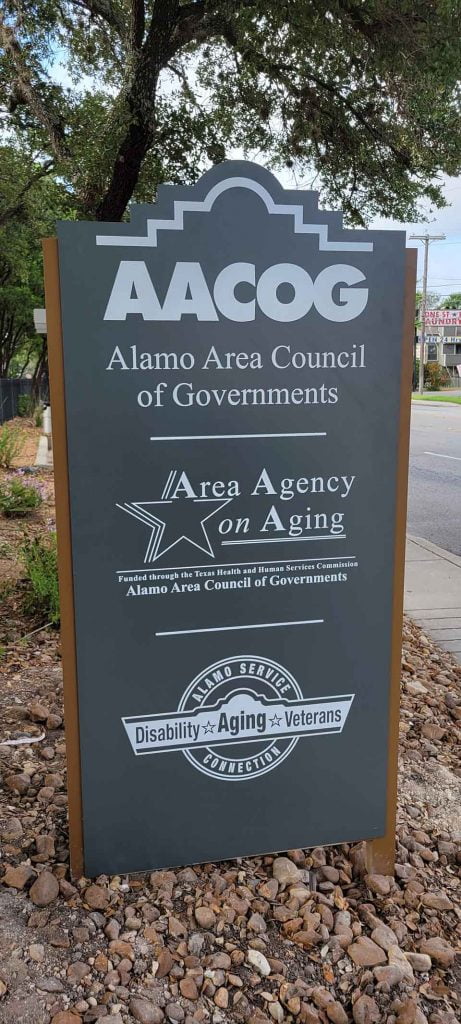 Alamo Area Council of Governments sign outdoors.