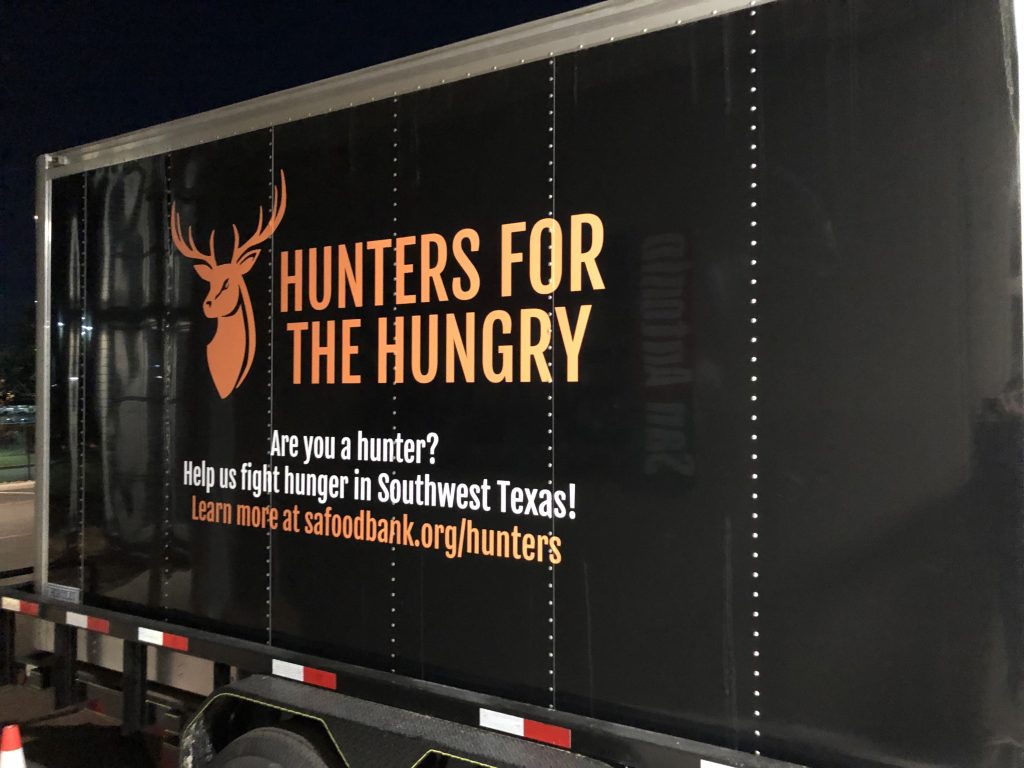Hunters for the Hungry truck helping fight hunger.