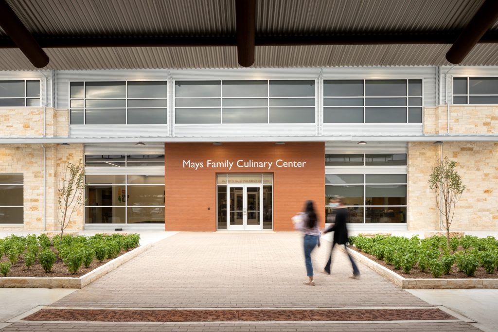 Exterior of Mays Family Culinary Center.