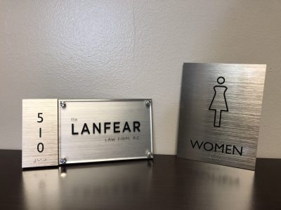 The Lanfear Law Firm, P.C. Stainless Steel ADA Signs